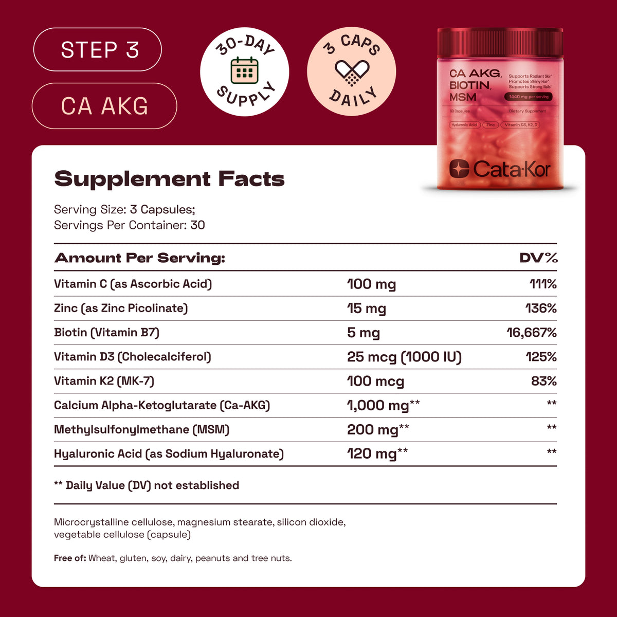 BUNDLE: Cellular Power Trio - NAD Advanced 500 mg, NMN 1000 mg, CA AKG 1000 mg - Resveratrol, TMG, MSM