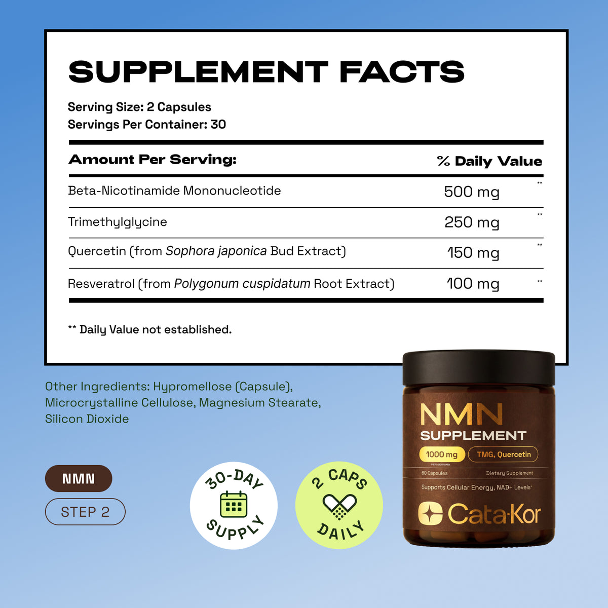 BUNDLE: Liposomal Glutathione 500 mg, NMN 1000 mg, NAD+ Advanced 500 mg, CA AKG 1000 mg, Biotin, MSM, TMG, Hyaluronic Acid