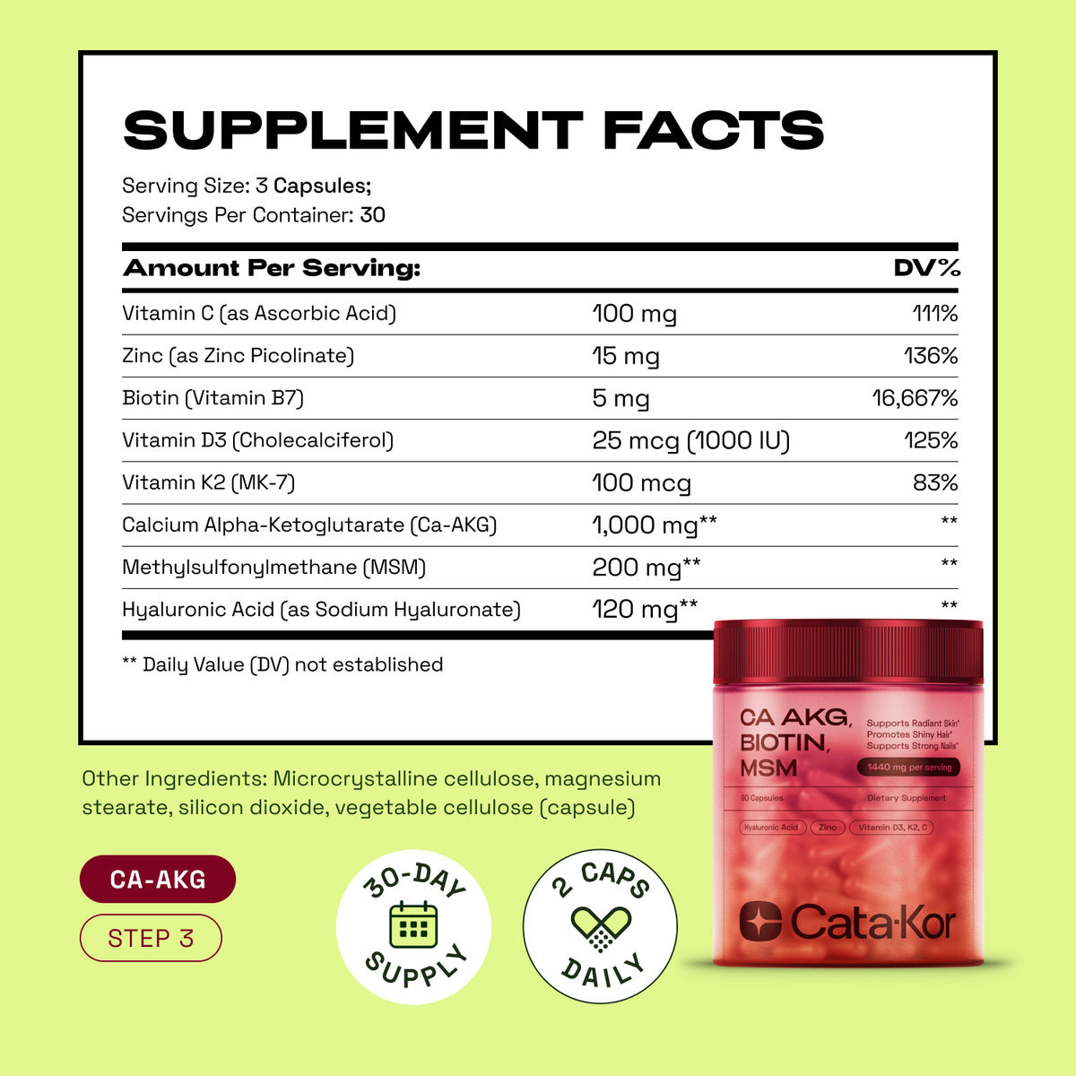 BUNDLE: Liposomal Glutathione 500 mg, NMN 1000 mg, NAD+ Advanced 500 mg, CA AKG 1000 mg, Biotin, MSM, TMG, Hyaluronic Acid