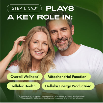BUNDLE: Cellular Power Trio - NAD Advanced 500 mg, NMN 1000 mg, CA AKG 1000 mg - Resveratrol, TMG, MSM