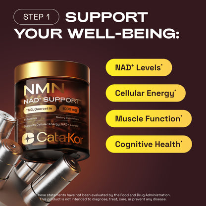 BUNDLE: Cata-Kor NMN Longevity Support & Beauty Blend (CA AKG, Hyaluronic Acid & Biotin)
