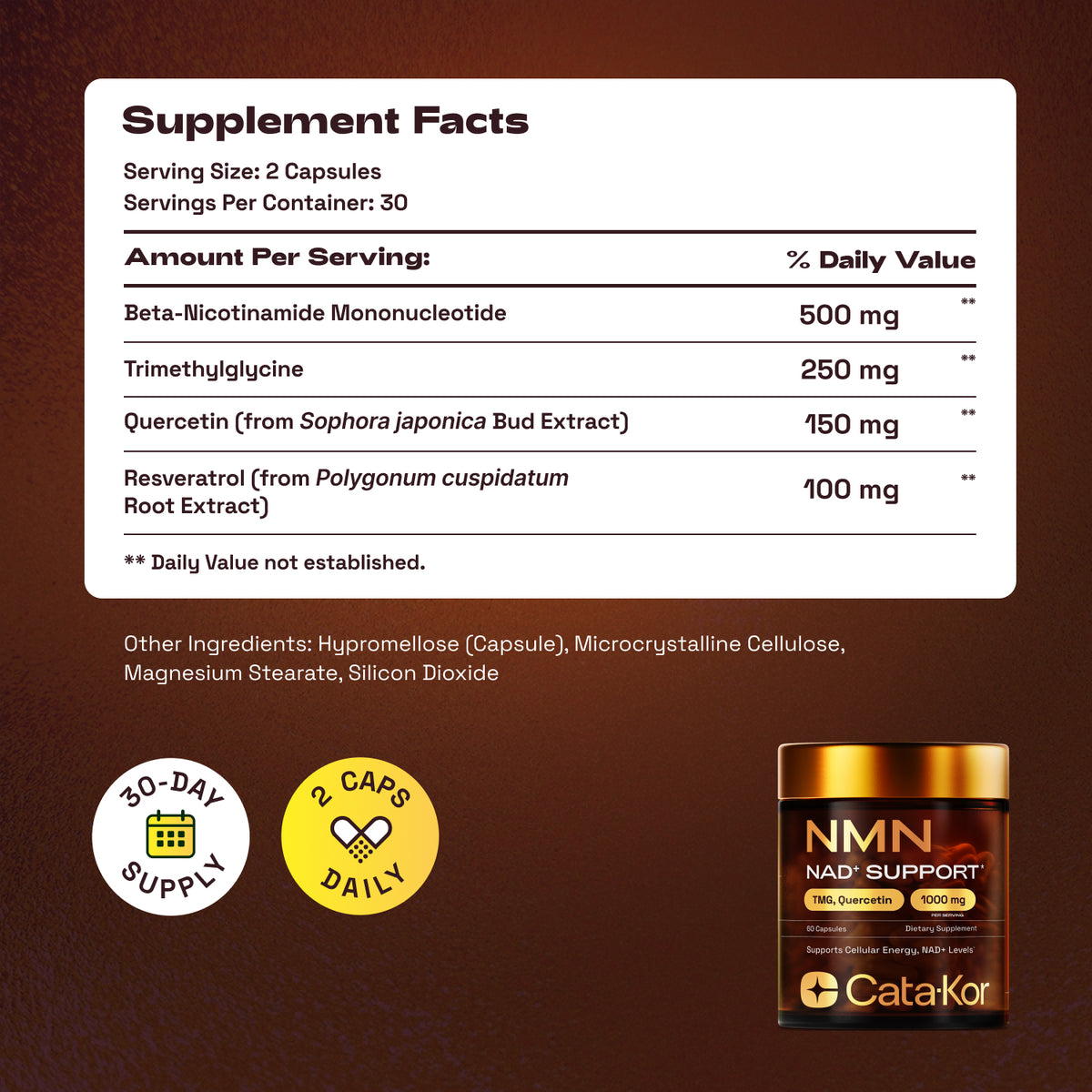 BUNDLE: Cata-Kor NMN Longevity Support & Beauty Blend (CA AKG, Hyaluronic Acid & Biotin)