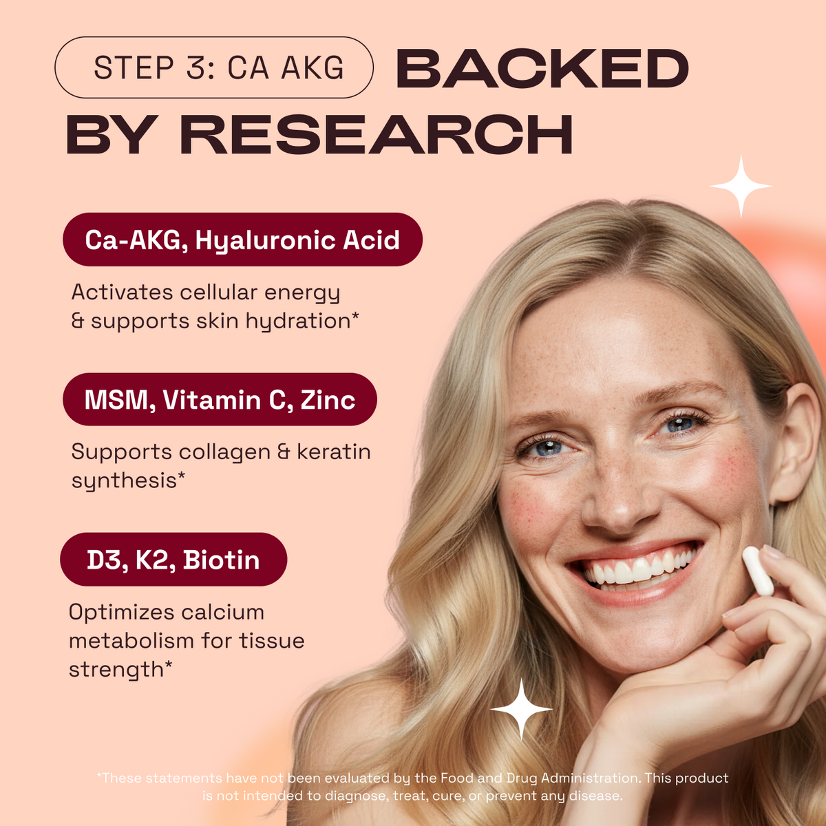 BUNDLE: Cellular Power Trio - NAD Advanced 500 mg, NMN 1000 mg, CA AKG 1000 mg - Resveratrol, TMG, MSM