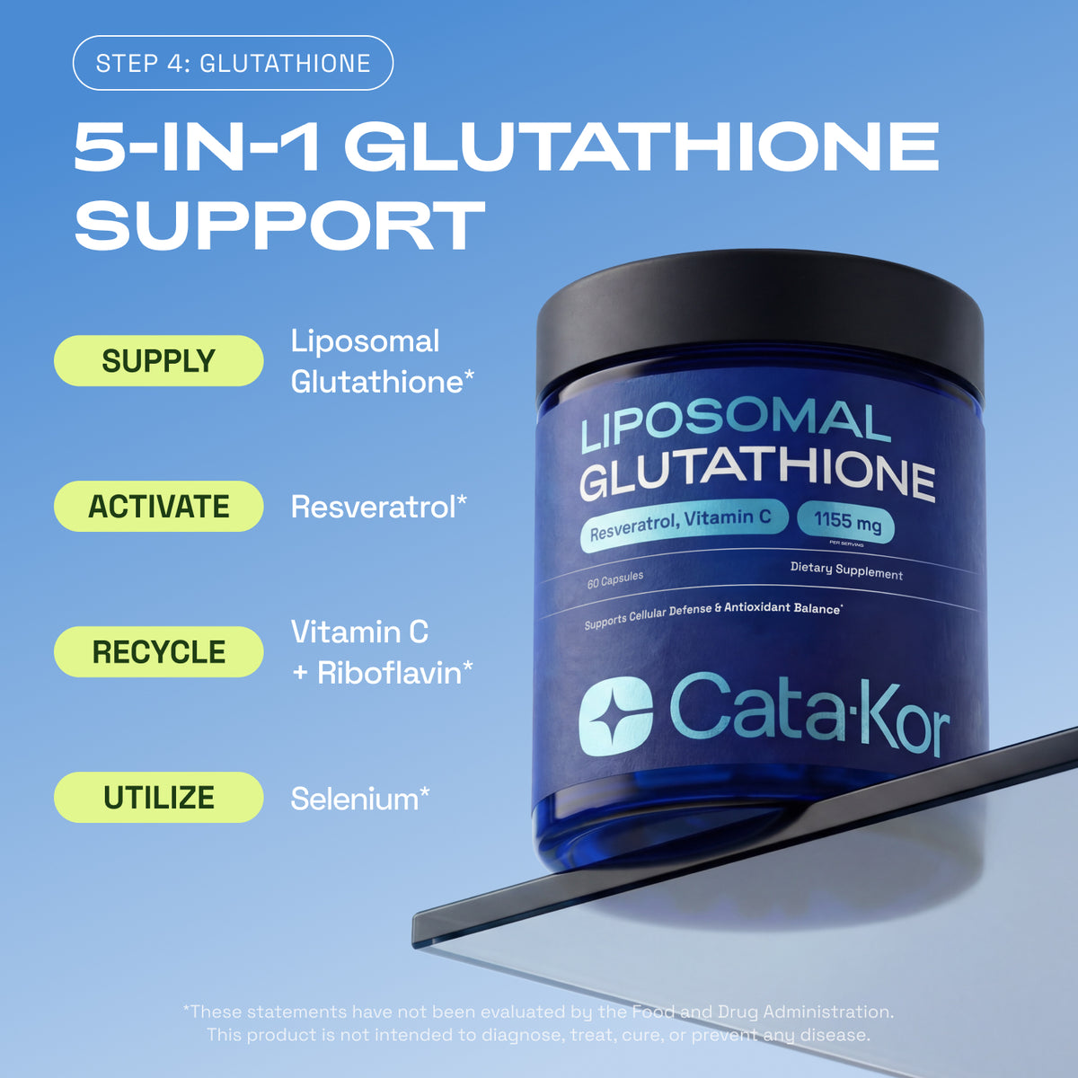 BUNDLE: Liposomal Glutathione 500 mg, NMN 1000 mg, NAD+ Advanced 500 mg, CA AKG 1000 mg, Biotin, MSM, TMG, Hyaluronic Acid