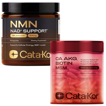 BUNDLE: Cata-Kor NMN Longevity Support & Beauty Blend (CA AKG, Hyaluronic Acid & Biotin)