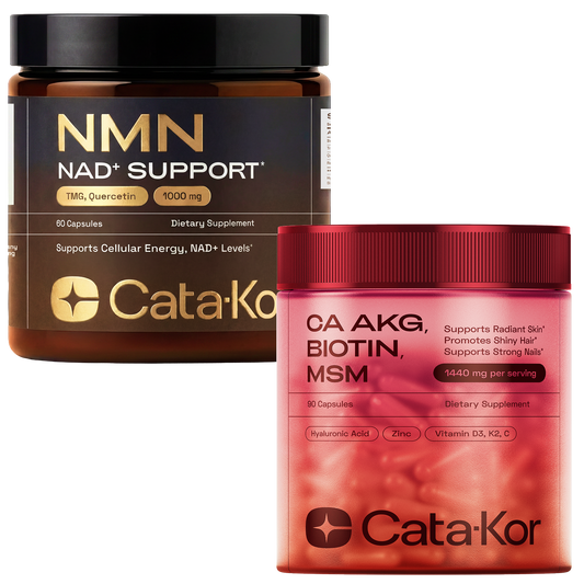 BUNDLE: Cata-Kor NMN Longevity Support & Beauty Blend (CA AKG, Hyaluronic Acid & Biotin)